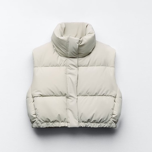 Zara Rubberized Cropped Vest - Picture 13 of 15